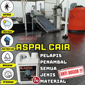 Lapisan anti Retak Genteng Aspal Cair Anti Rembes Bocor Penambal Pelapis Semua Material Kemasan 1 Kg