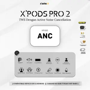 [Exlusive Live] UrbanPods X Pro 3 TWS Wireless Earbuds Premium ANC Baru dengan BerGaransi dan Kompatibel dengan iOS & Android