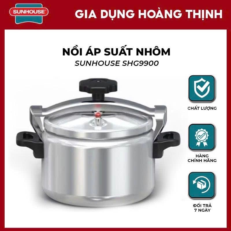Nồi áp suất nhôm Sunhouse 4 lít - 5 lít - 6 lít dùng trên bếp ga - bếp hồng ngoại - không sử dụng trên bếp điện từ
