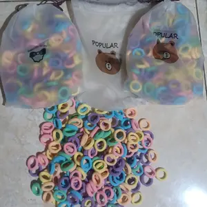 IKAT RAMBUT DONAT mix warna isi-+200 Scrunchies