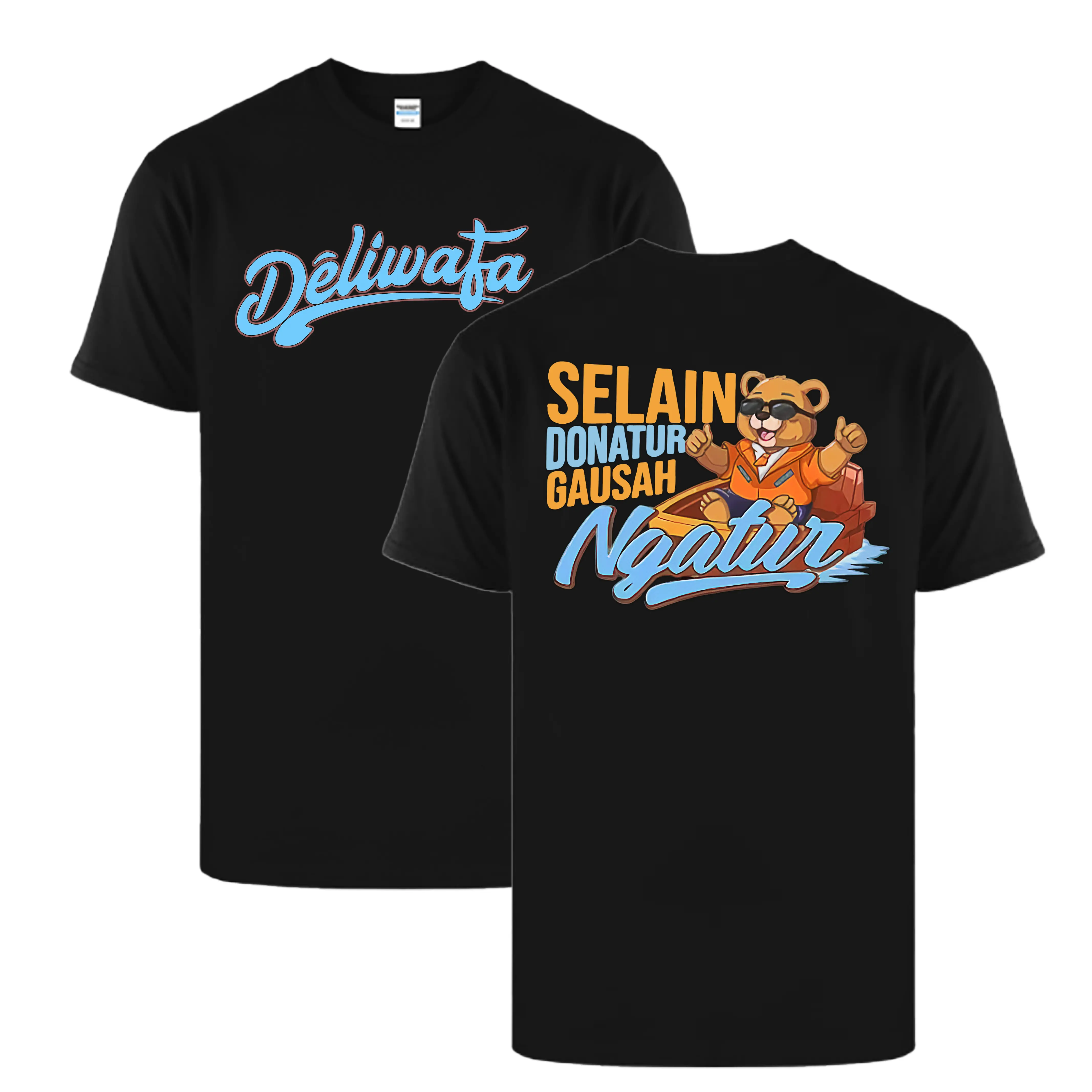 Zoan Collection - T Shirt / Baju / Baju Oblong  Deliwafa Selain Donatur Ga Usah Ngatur Combed Nyaman Printing Sablon bajugaul Distro Pria