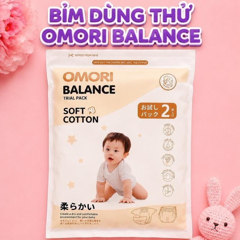 Bỉm Dùng Thử OMORI BALANCE 2 miếng/ Gói