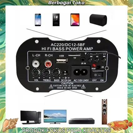 ampli full bass subwoofer amplifier mini bluetoot5 Inci Amplifiers untuk Speaker AC 220V 12V 24V Penguat Bluetooth Digital