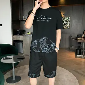 Stelan ASTARYO SATU SET  fashion pria terbaru Setelan Katun Atasan Celana Motif Atasan Panjang Dewasa