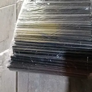 Sedotan Steril Hitam Ujung Lancip Plastik 6mm x 20cm isi 500 pcs Cocok untuk Minuman Es Teh dan Gelas hingga 22oz Straw Steril Black