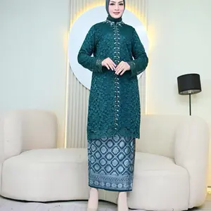 Atasan Busui Krah Sanghai//Tunik Brukat Mix Payet Mutiara// Pesta Mewah// brukat Kondangan// Tunik Risleting Depan//Tunik Brukat Belah Tengah Baju Brokat Wanita