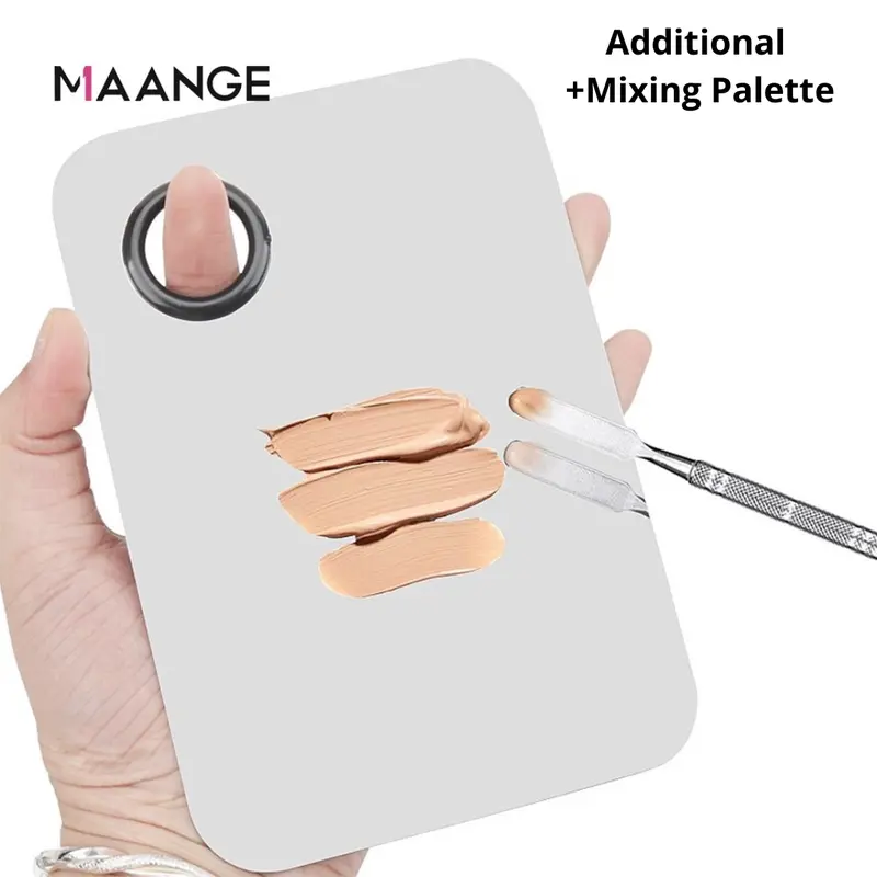 MAANGE Complete Complexion Makeup Tools Flat Foundation + Puff Sponge MAG52099 Optional Mixing Palette Wajah cushion  puff 1