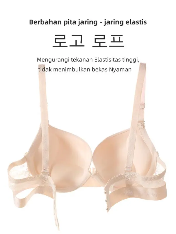 CanxinKenlin  #643  Korean Style Bra  High Quality  BH berkawat busa tipis diatas & tebal dibawah  Deep V bra dengan 2 lapis sayap penyangga karet elastis & renda cantik Wanita 3
