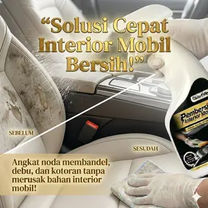 Cairan Pembersih Interior Mobil Premium Mengangkat Debu, Kotoran dan Noda Membandel Pada Setir, Dashboard, Semua Permukaan Jok Kulit Menjadi Bersih dan Mengkilap Tanpa Merusak