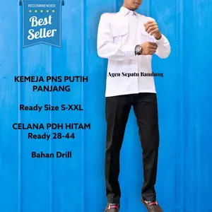COD AGEN KEMEJA PUTIH PNS WANITA PRIA LENGAN PANJANG PENDEK / BAJU PNS CEWEK / KEMEJA DINAS / KEMEJA PANJANG PUTIH WANITA
