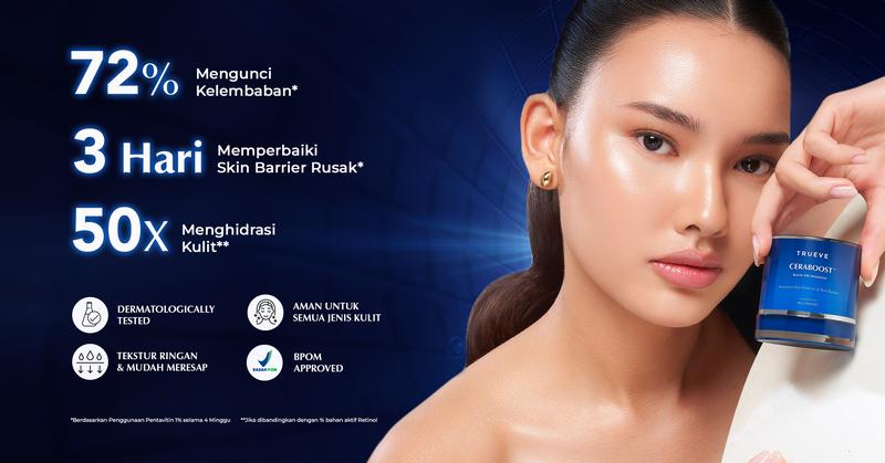 Product Introduction of TRUEVE Ceraboost Silk Moisturizer Gel 30gr - Moisturizer Gel Pelembab Wajah Pagi Malam, Memperbaiki Skin Barrier Rusak Iritasi, Cocok untuk Semua Jenis Kulit (Blue Tansy + Ceramide) 4