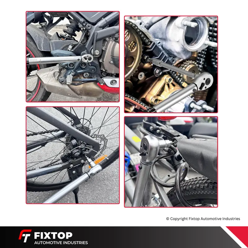 FIXTOP Kunci Torsi Momen 1/2 Inch 10-110 Nm 3/8 Inch 5-25 Nm Torque Wrench Moment Motor Mobil 4