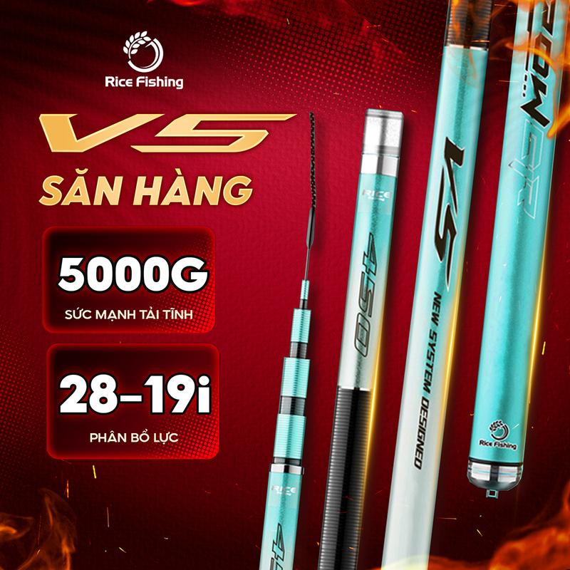Cần Câu Cá RICE FISHING V5 SĂN HÀNG V5 TOÀN DIỆN Carbon nhập khẩu 30-40T chuyên Đi Câu đài , Bắt Cá lớn CC-24