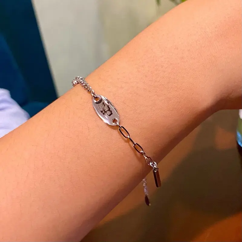 GE-Semicolon Butterfly | Gelang tangan wanita stainless steel anti karat Bracelets Aksesoris 2