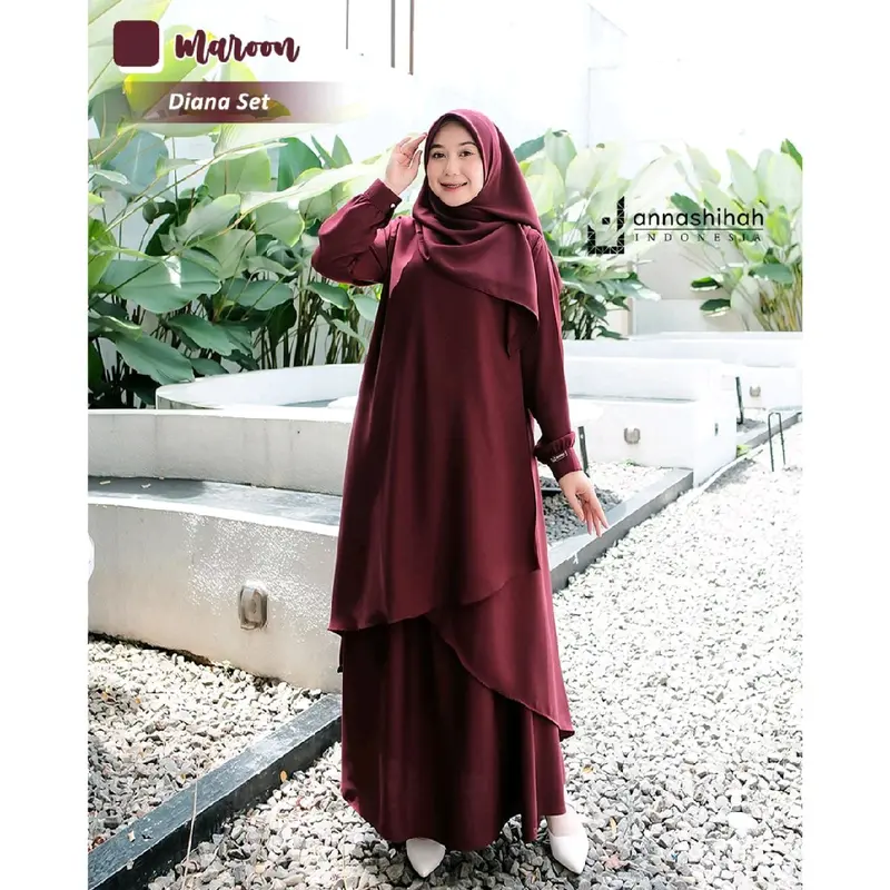 DIANA SET ROK BY ANNASHIHAH /TUNIK & SKIRT/ DIANA ONESET TUNIK MALAY YORIS BEST PREMIUM 2