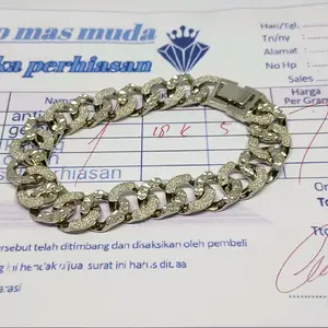bisa cod gelang mas sisik naga silver anti karat anti luntur pre surat dari toko