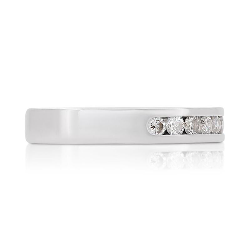 Elegant 0.80ct Half Eternity Ring set in gleaming Platinum 3