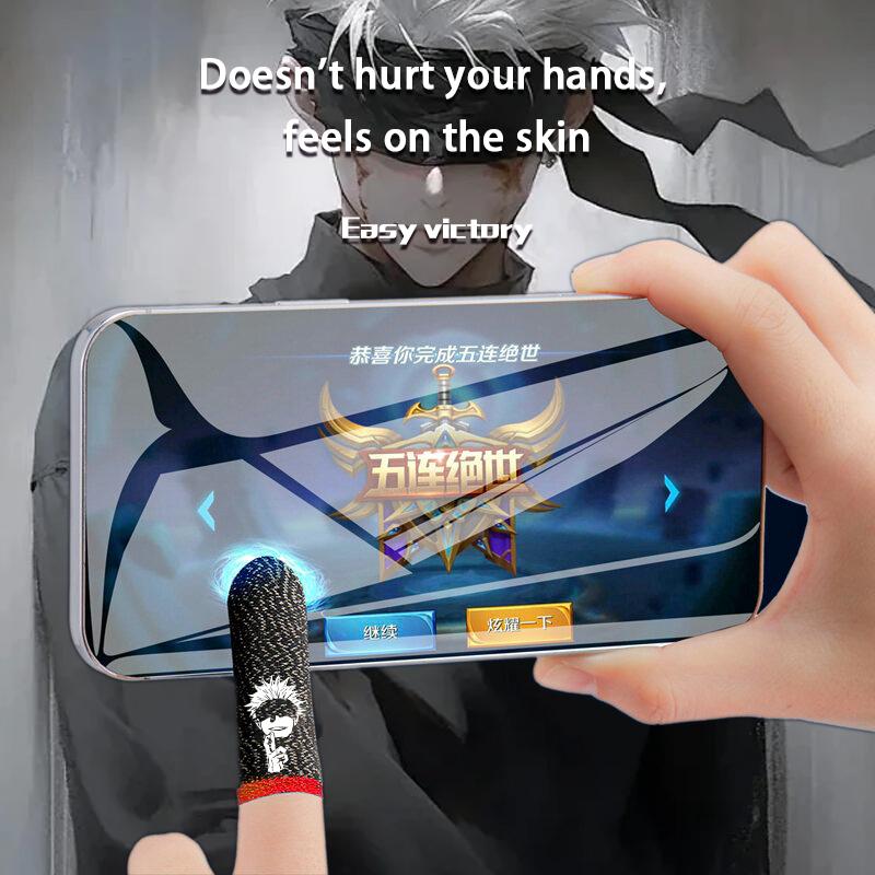 Product Introduction of [50% Off]FateFire Jujutsu Kaisen/Gojo Satoru Touch Screen Finger Cover for Mobile Game PUBG Nano-silver Fiber Anti-Sweat High SensitivityThumb Sleeve Gloves 6