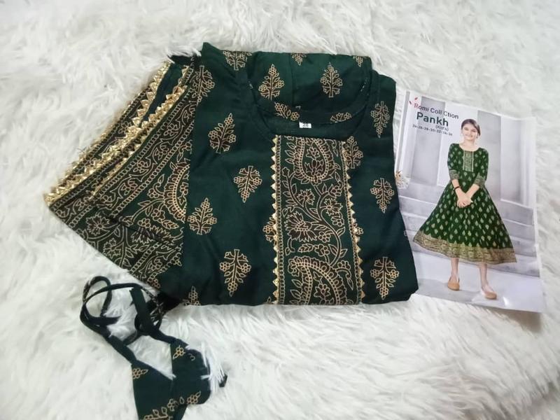 Product Introduction of PRETTY Heavy Rayon Kids Anarkali Gown 24-36(ROMI COLLECTION) 13