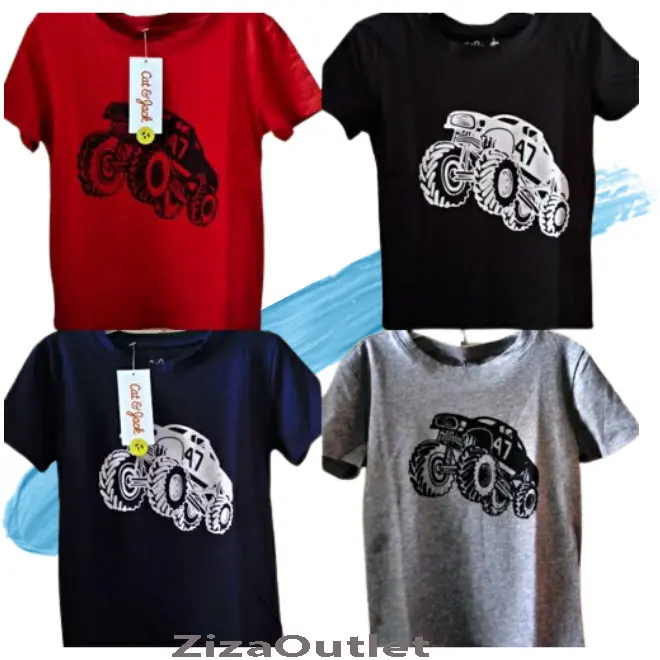 kaos anak laki / kaos anak motif mobil jip/ kaos oblong/ kaos anak unisex