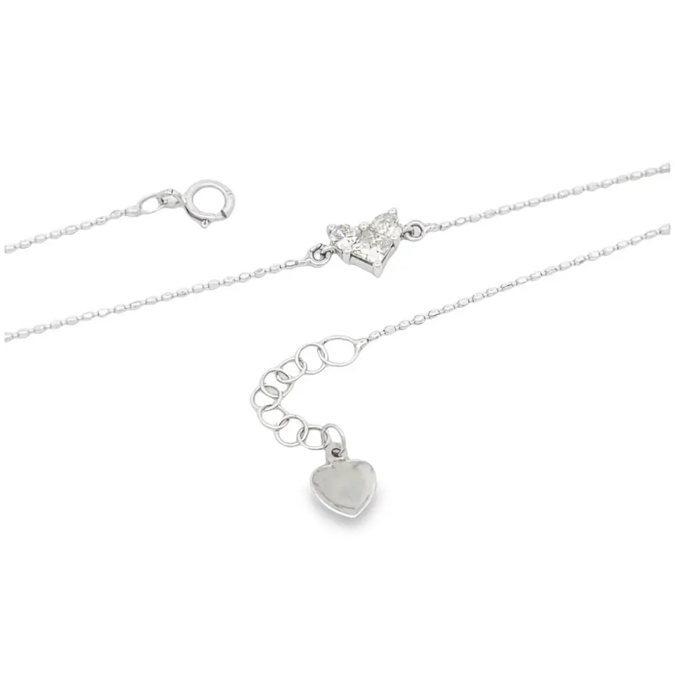 Top Cash Jewellery 18K Heart Diamond Bracelet
