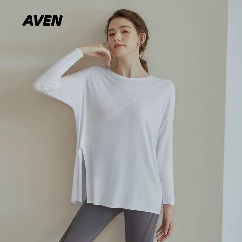 Venna Top Kaos Olahraga Wanita Lengan Panjang Sport Oversize T-Shirt Atasan Baju Olahraga Jogging Padel Gym Lari Yoga Pilates -06
