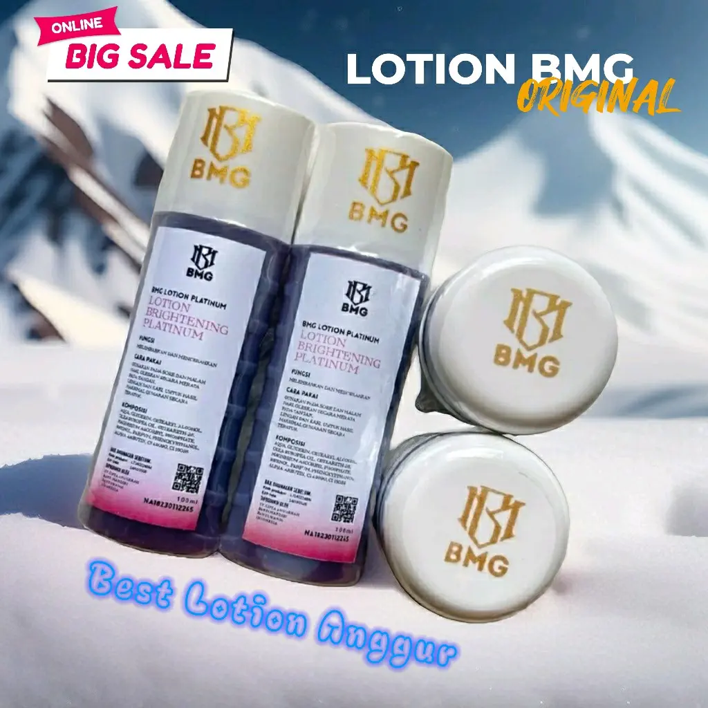 ORIGINAL BODY LOTION PLATINUM  ampuh Melembutkan dan mencerahkan kulit  [2lotion ungu & 2body cream] hand Pencerah Perawatan