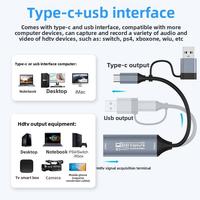 Promo Original HDMI Video Capture Card Dongle 2in1 USB + Type C 4K@30Hz ...
