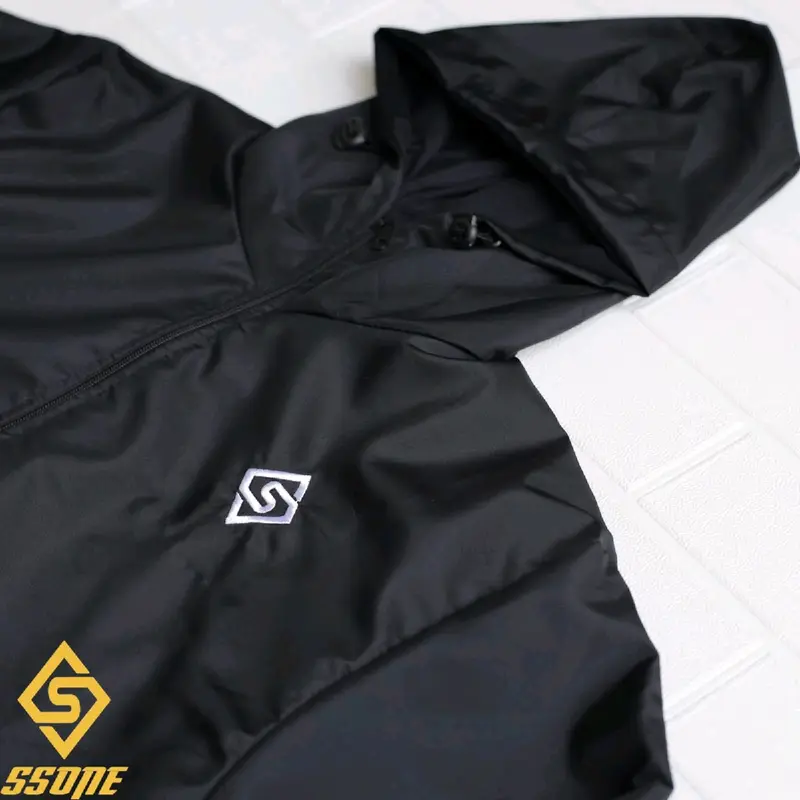 jaket sport pria waterproof/ jaket prasut bahan despo logo bordir komputer sport Futsal 5