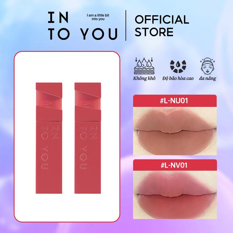 INTO YOU COMBO 2 Son môi in màu son môi 3g*2 Nữ Mỹ Phẩm
