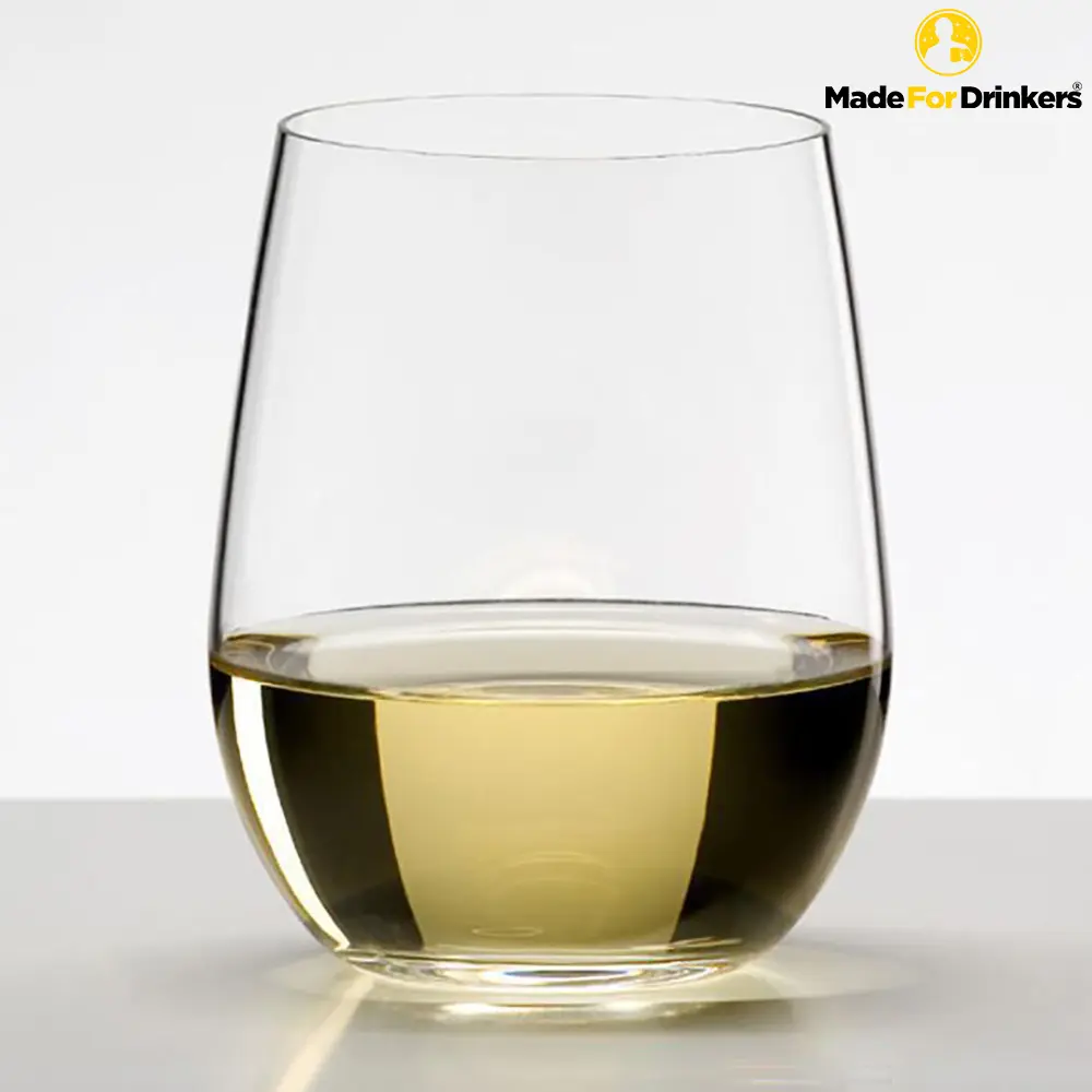 Set of 6 - Ultra thin Stemless Crystal Wine Glass - "One for All" stemless glass is perfectly shaped for all types of wine: white, red, sparkling and dessert [Made For Drinkers]