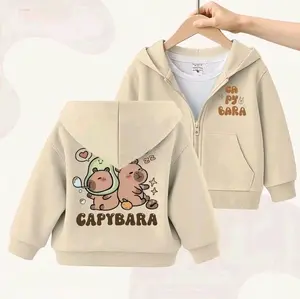 Jaket Hoodie Zipper Anak CAPYBARA Usia 5-10 Tahun Jaket Anak Laki Laki Perempuan Model Terbaru Fashion