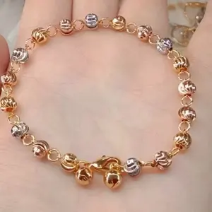 PREMIUM GELANG TANGAN BIJI LADA KOMBINASI TITANIUM LAPIS EMAS24K