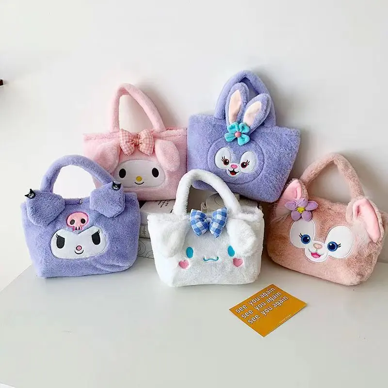 TAS BULU KARAKTER SANRIO TAS TOTE BAG MOTIF BONEKA TAS SELEMPANG TOTE BAG CINNAMOROL TAS BULU SELEMPANG 3