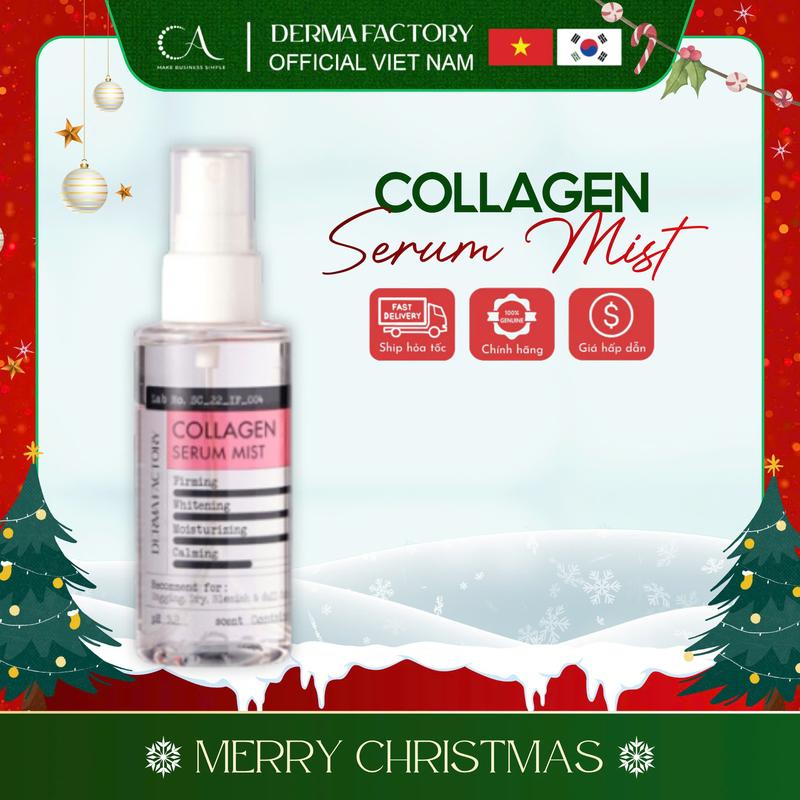   KOL  Xịt khoáng Derma Factory Collagen Serum Mist - Cấp ẩm chống nhăn làm dịu 