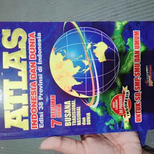 Buku Atlas Indonesia dan Dunia (edisi 34 Provinsi di Indonesia) Ukuran Kecil