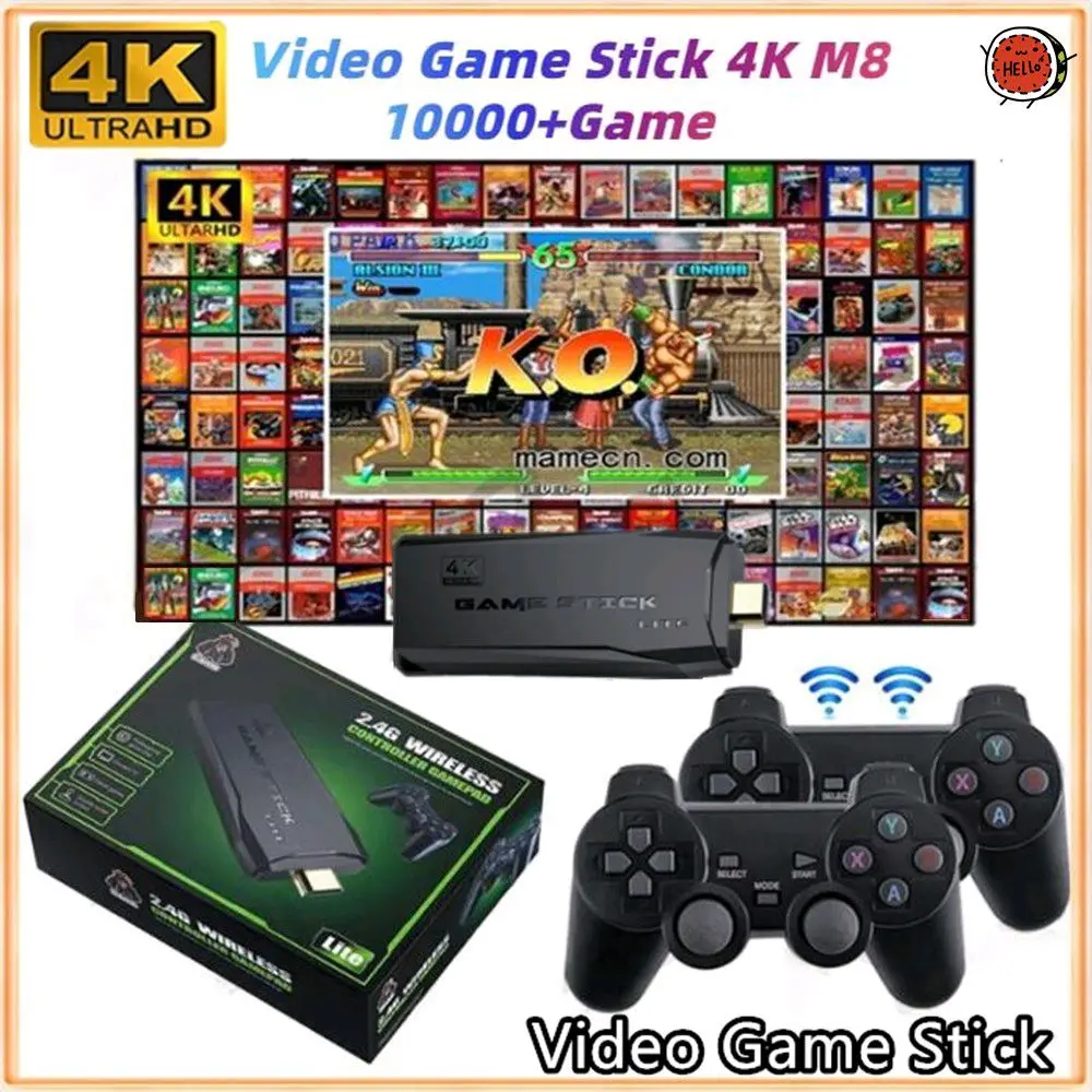 Game Ps 2 full game visio game console 2.4G Dobelwirelles conteol game stik 4k