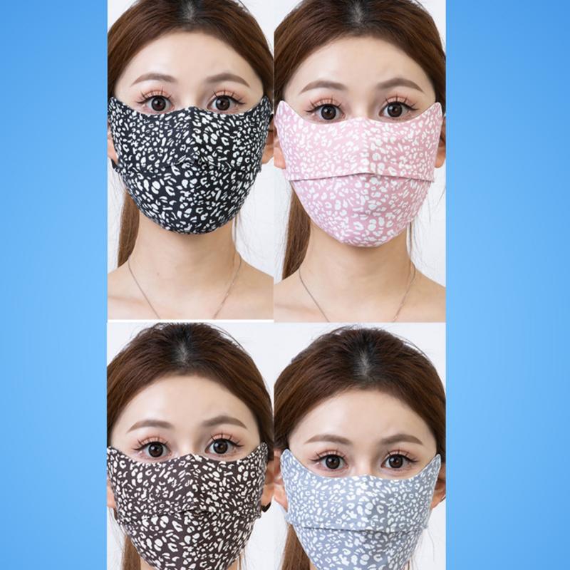 Mặt Nạ Họa Tiết Da Báo Mặt Nạ Chống Nắng, Mặt Nạ Lụa, Chống Tia UV Mùa Hè, Thoáng Khí, Dành Cho Người Lớn, Mỏng, Toàn Mặt 9