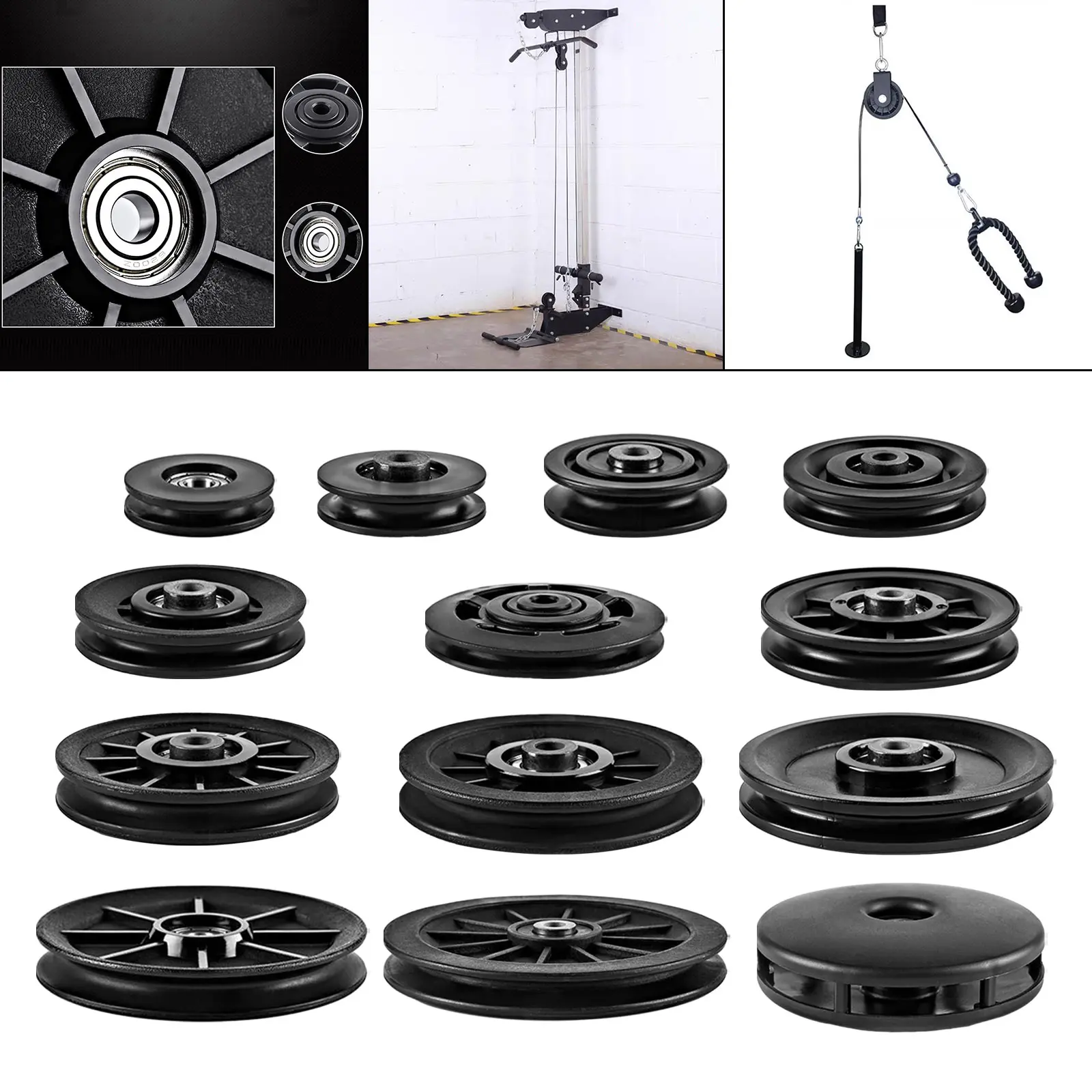 Bánh Ròng Rọc Tập Thể Dục, Phụ Kiện Tập Thể Dục Sức Mạnh, Thông Dụng Cho Phòng Tập Gym Thể Dục Tại Nhà, Hệ Thống Ròng Rọc Máy Cáp, Thiết Bị Tập Gym Thể Dục