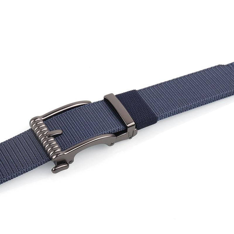 Product Introduction of Canvas belt men&#39;s automatic buckle belt alloy buckle head casual versatile Korean style student belt for young and middle-aged people 11