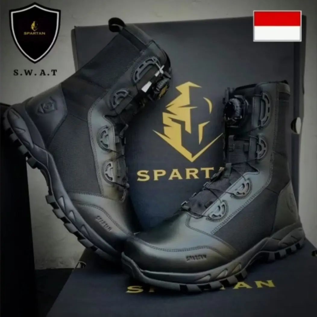SEPATU PDL SPARTAN S.W.A.T TALI PUTAR KULIT ASLI combat boots sepatu pdl parabellum Shoes