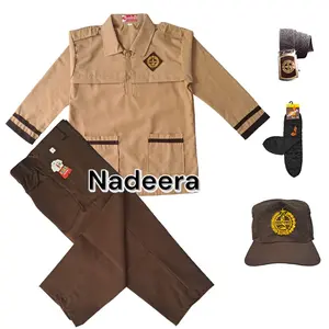 Setelan Seragam Pramuka Anak Laki Baju Siaga List Lengan Panjang Celana Panjang Bordir