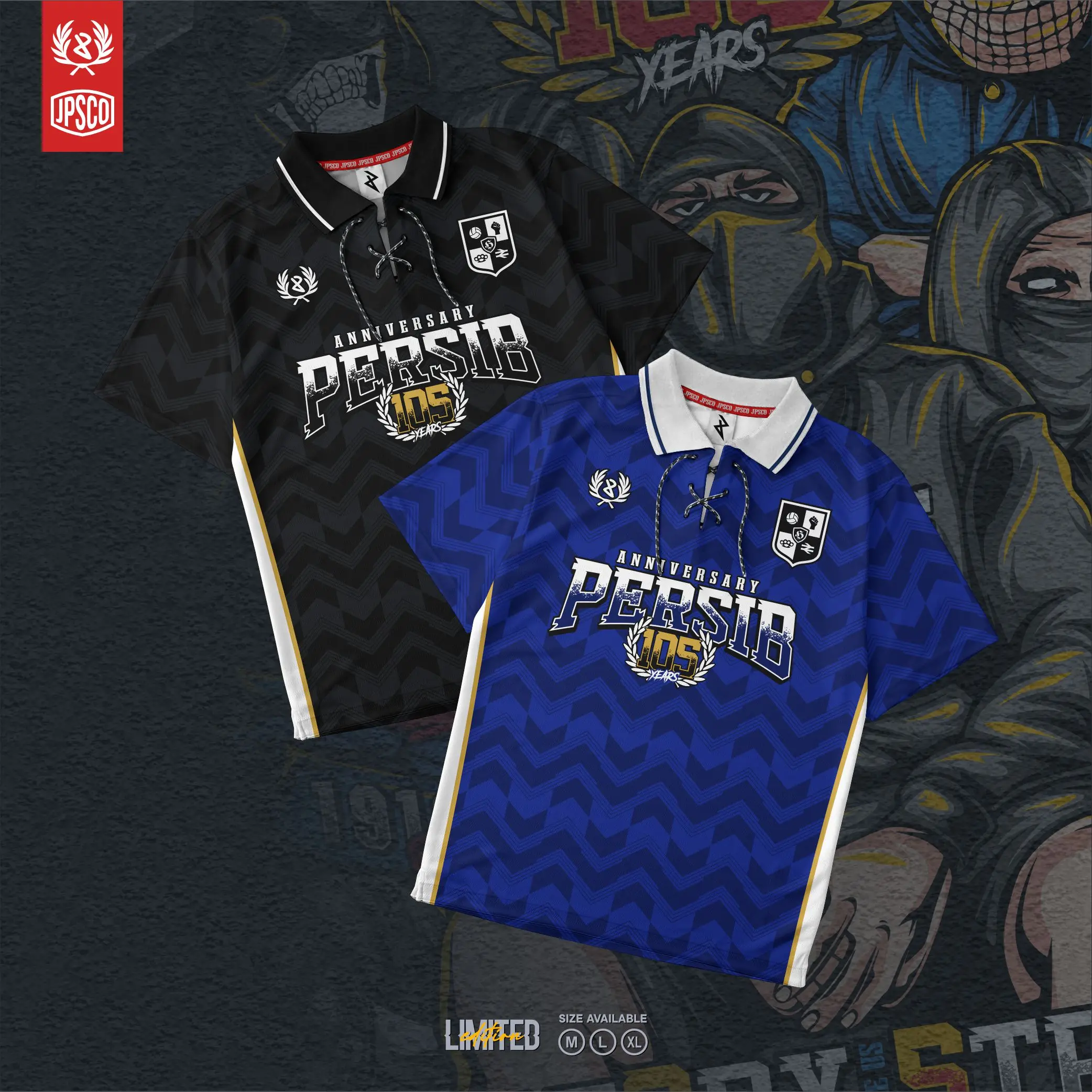 JERSEY ANNIVERSARY PERSIB 105 // JERSEY VINTAGE // JERSEY FOOTBALL // JERSEY CASUAL  Pakaian Olahraga