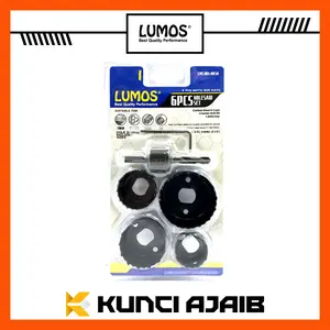LUMOS Hole Saw Kit Set 6 Pcs - Holesaw Mata Bor Kayu Pelubang Boring