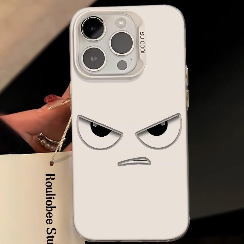 Casing Silkon TPU eksipresi galak untuk iPhone 13/15 pro max 14/Xsmax/R dengan 12/11 Film Lensa Bawaan - romantis dan indah - Ponsel BLJ 4