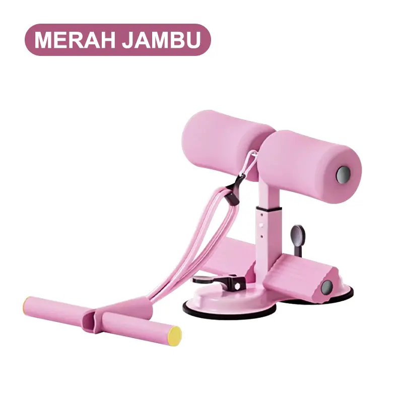 Merah muda-dengan tali serut)