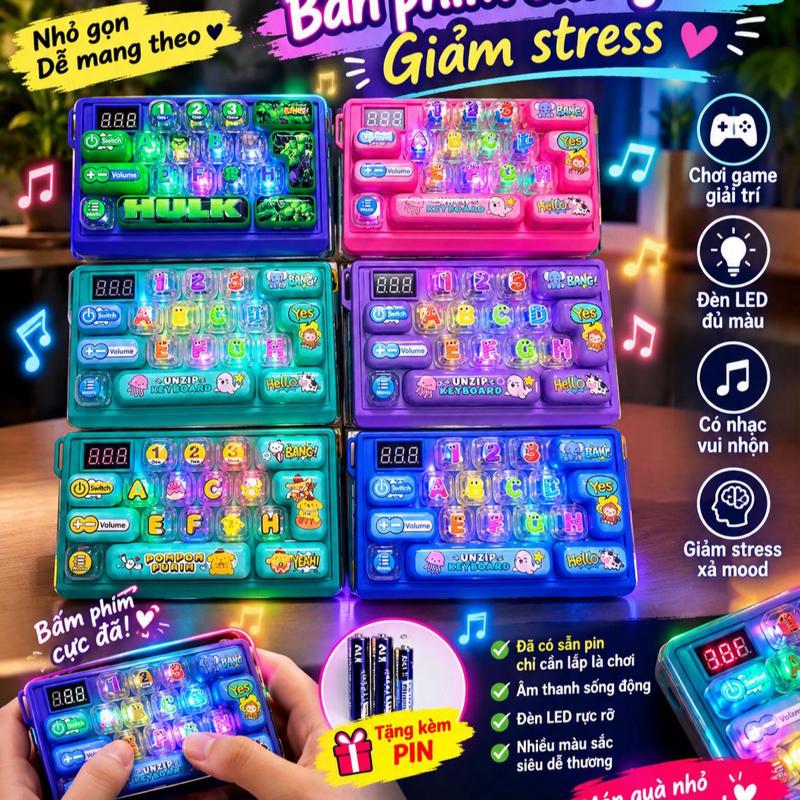Bàn phím chơi Game CÓ ĐÈN, CÓ NHẠC- Giảm stress xả mood