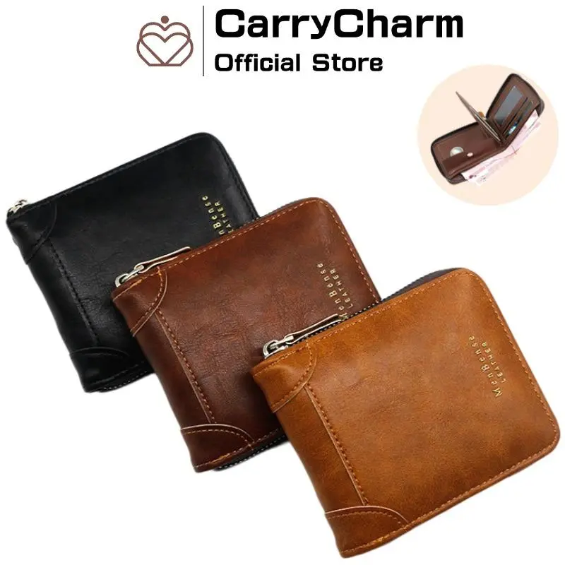 [COD]Ví Nam, Kiểu Mini Cổ Điển, Có Ngăn Đựng Thẻ Tín Dụng, Ngắn Cổ Điển,Wallet Da Chữ Nhật
