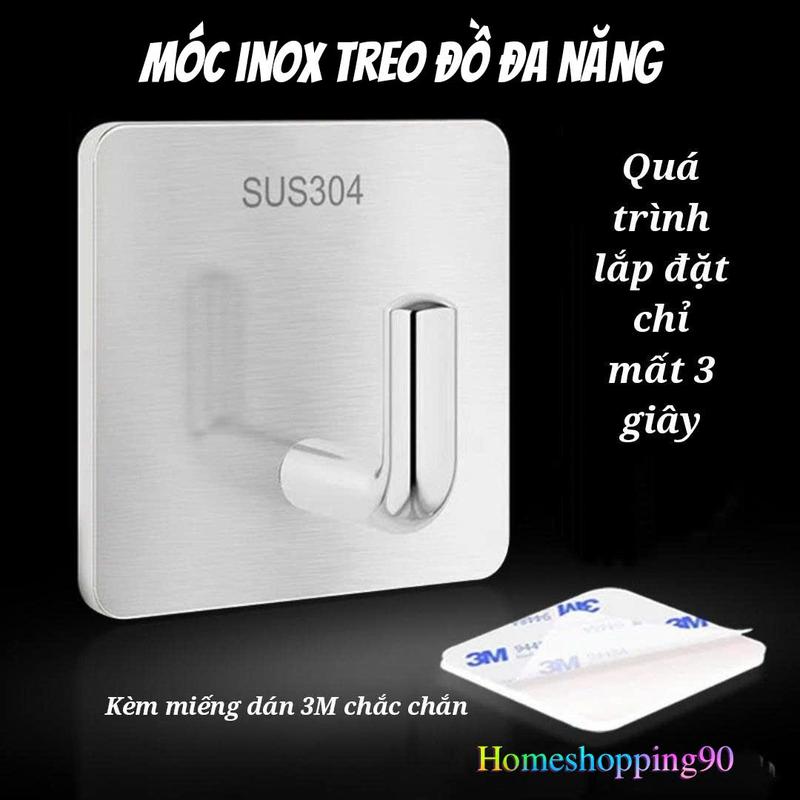 Móc Vòi Voi Treo Tường Chịu Lực Thép Không Gỉ, Móc Dán Tường Siêu Dính Để Treo Đồ Dùng Đa Năng