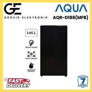 KULKAS 1 PINTU AQUA AQR-D 188 MFB/MBL 145 LITER GARANSI RESMI